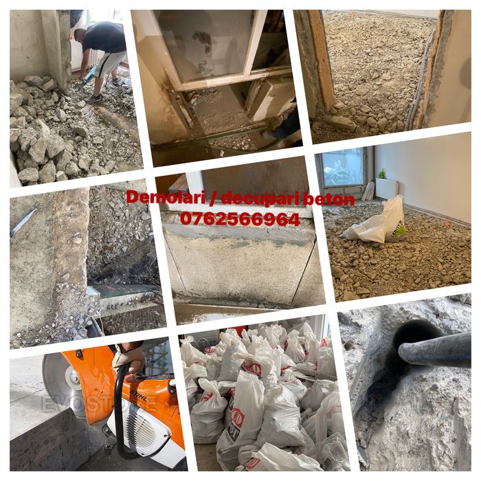 Decupari , demolari , spart gresie , picamer .