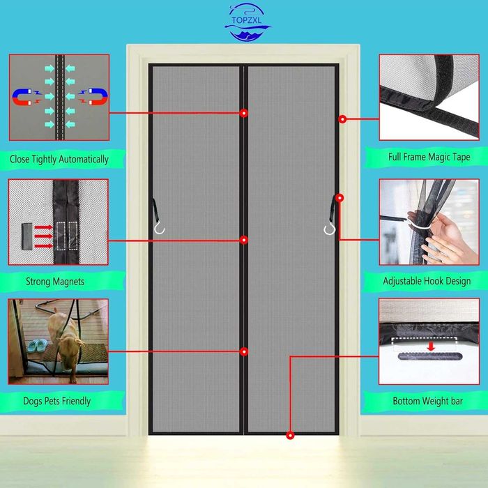 Plasa anti insecte, inchidere magnetica, premium, diverse marimi