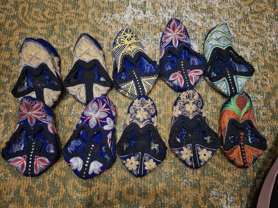 Родопски мъжки и дамски терлици, плетени чорапи