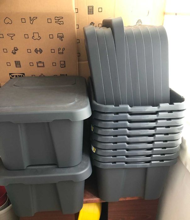 12 Cutii depozitare cu capac Ikea Klamatre