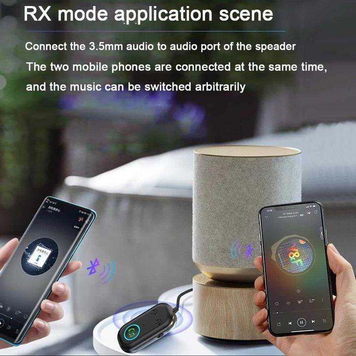 2-в-1 Bluetooth предавател-приемник за самолети