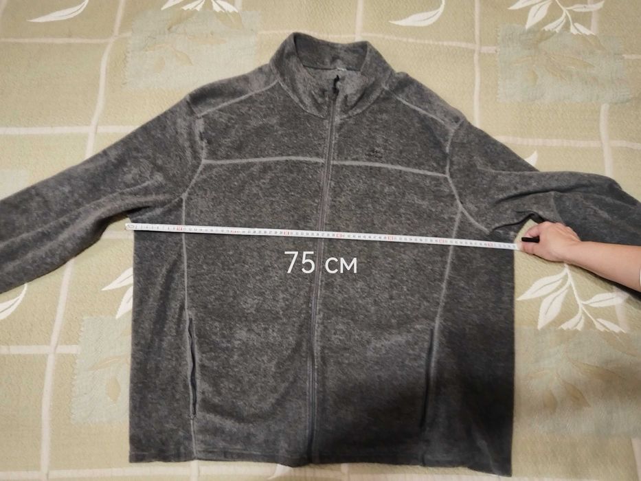 Сиво мъжко поларено горнище