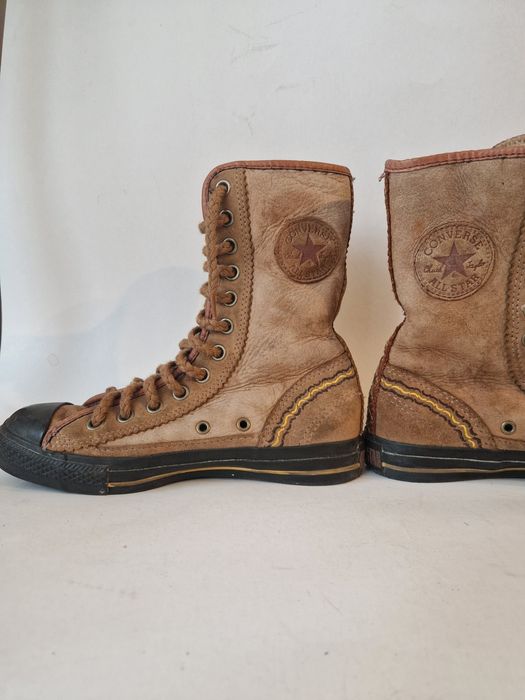 Cizme Converse din piele, cu blană