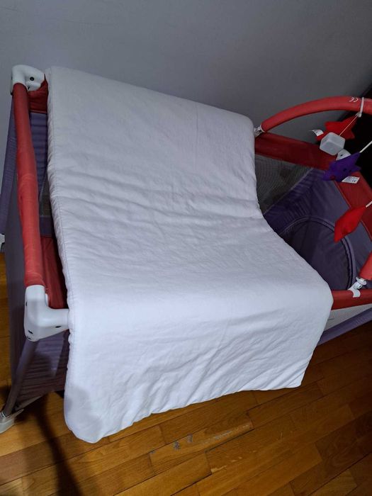 Сгъваема кошара  Sleepy Baby с 2 нива лилава с два матраци