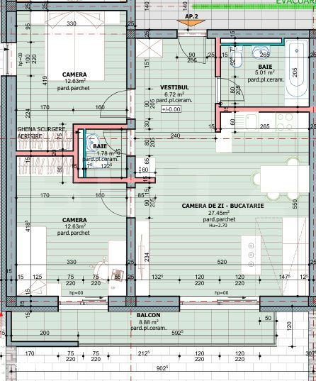 Apartament cu 3 camere, bloc nou, zona Tudor