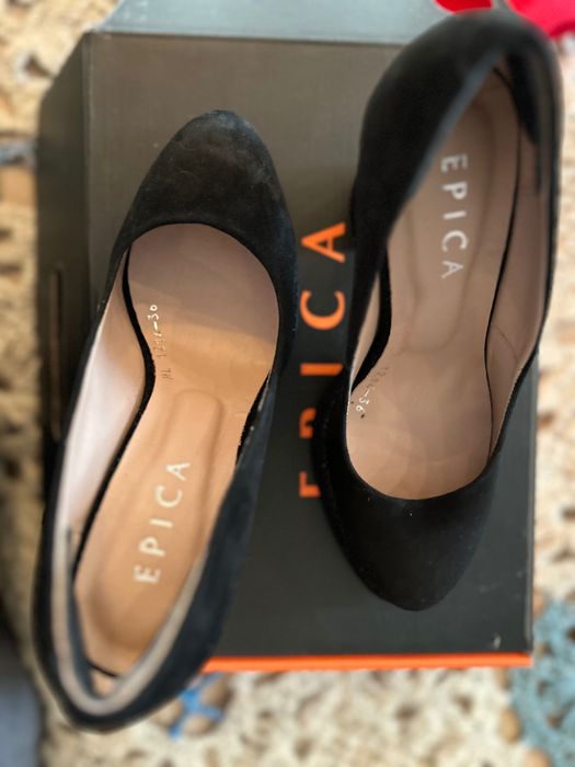 Pantofi Epica, piele întoarsă, mărimea 36