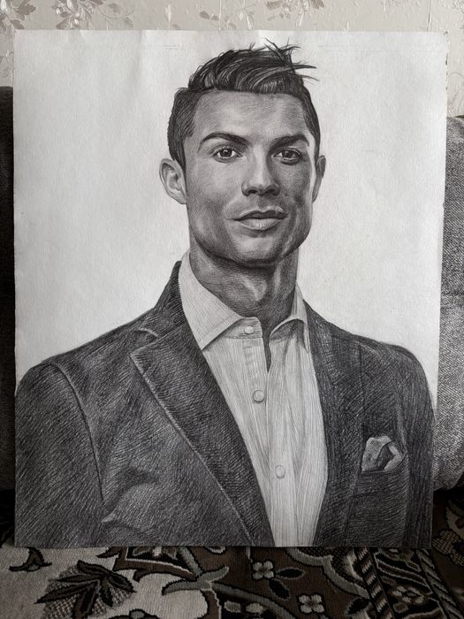 Продам рисунок портрет рисунок Криштиано Роналду CR7. От автора.