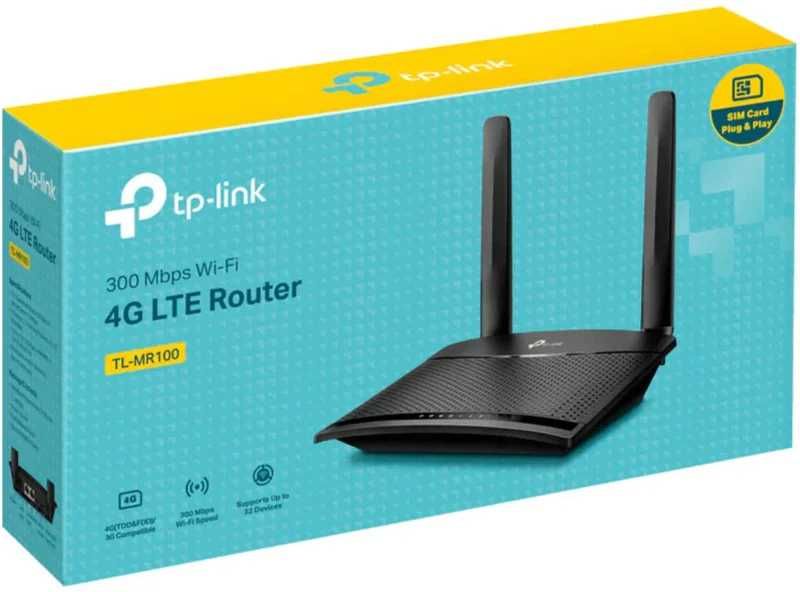 TP-Link MR100 4G LTE Вайфай Роутер — Слот SIM