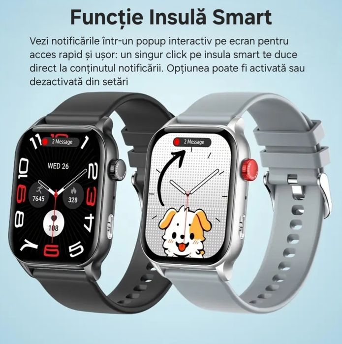 Smartwatch Medical Video în ROMÂNĂ. Sănătate/Sport/SOS. Apeluri/Mesaj