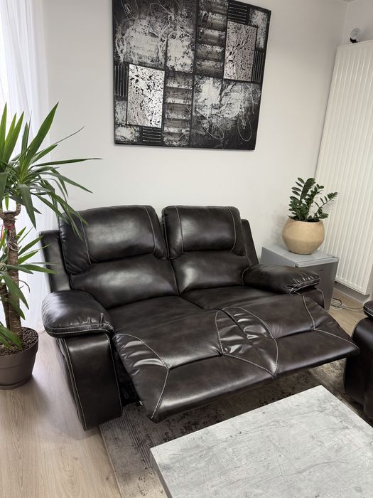 Set canapea 3 locuri + canapea 2 locuri cu recliner