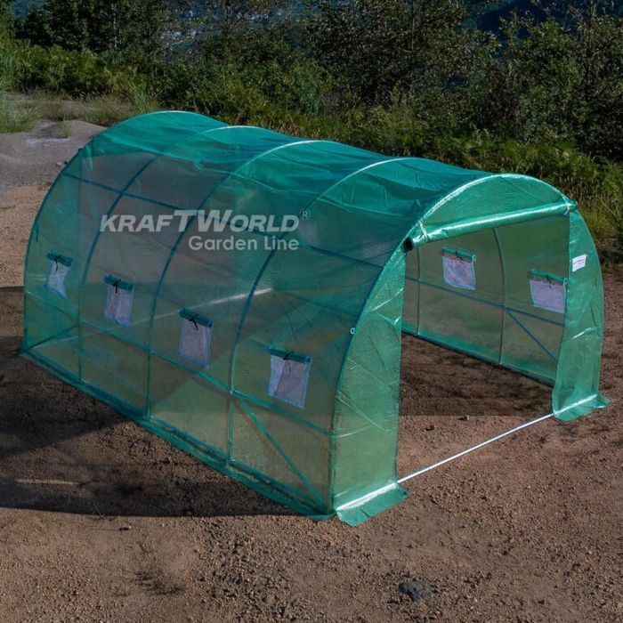 Градинска Тунелна Оранжерия 4 м KraftWorld Garden Line – усилена конст