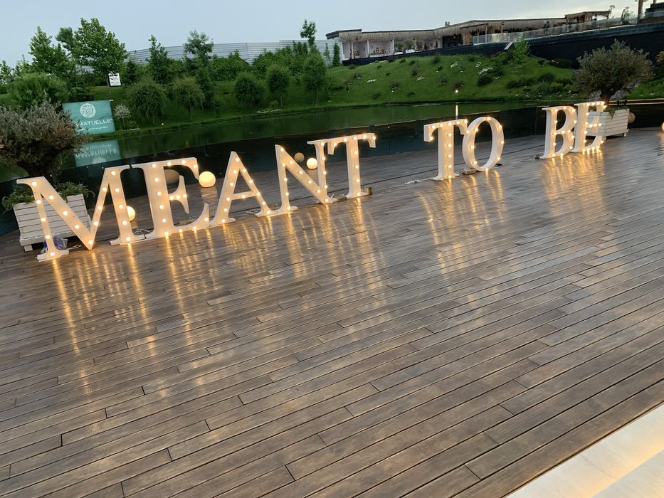 Litere volumetrice luminoase - litere botez - nunta - arcada baloane