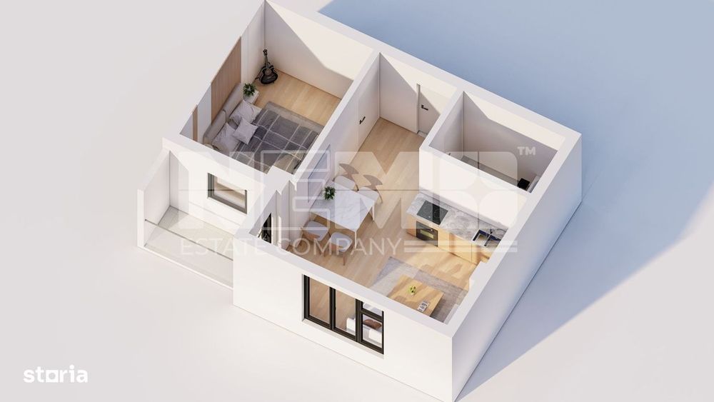 Apartament 2 camere | 44,5 mp + balcon | Etaj 1 | Rădăuți Central | Fi