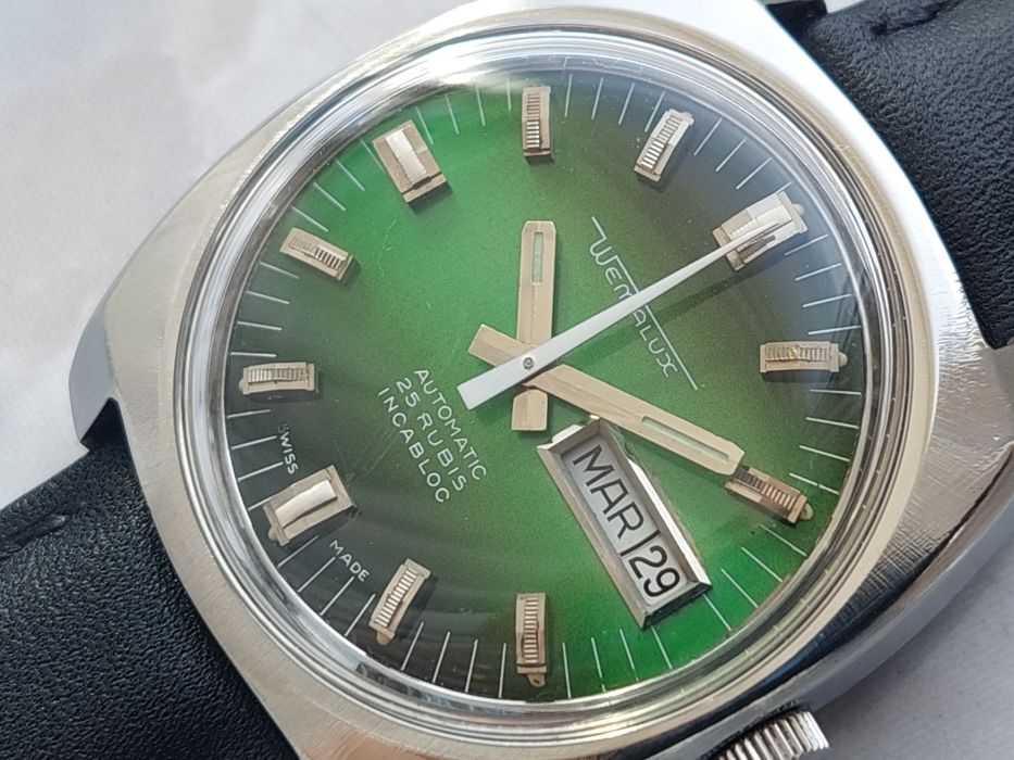 Ceas Wermalux Day-Date automatic, de colectie, vintage