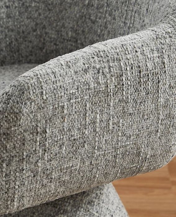NOU/ Ambalaj original/ 2 Scaune dining/ fotolii rotative de design „Ambiendo” – chenille gri