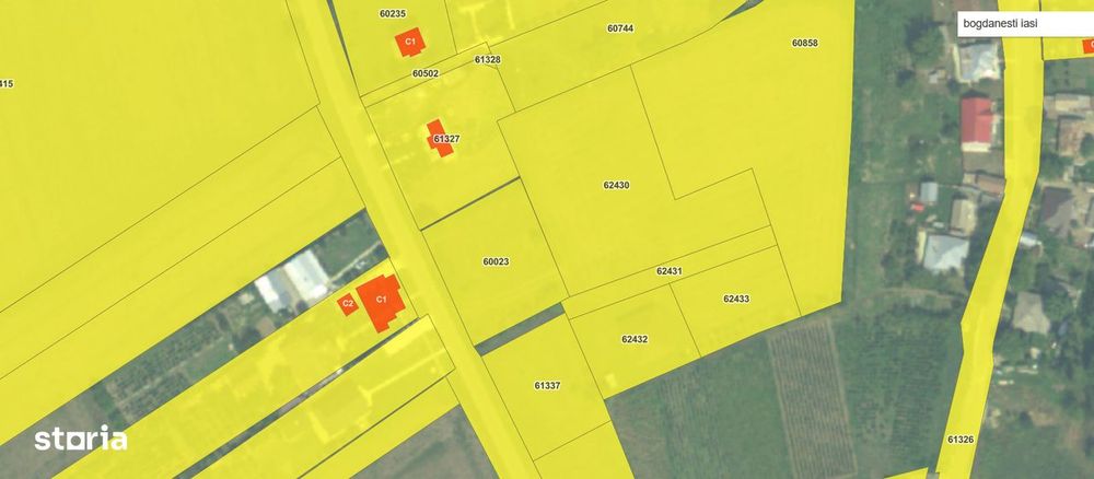 Teren 2000 mp intravilan Bogdanesti,sosea,desch 50 ml,plat