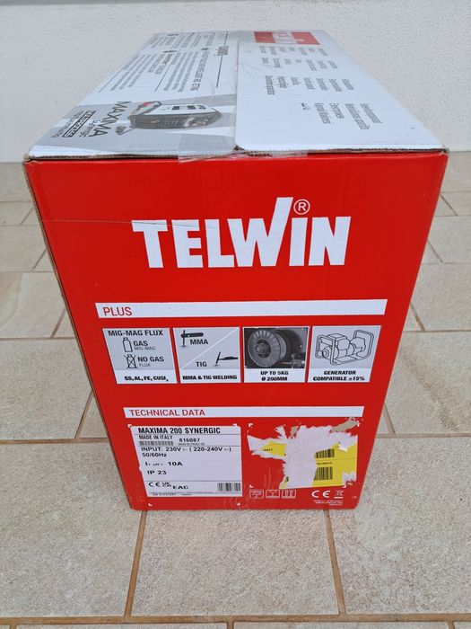Aparat de sudura Telwin Maxima 200 Synergic tip MIG-MAG Cod:816087 Nou