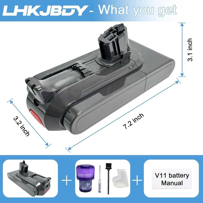 Dyson V11 Замяна на батерDyson V11 Замяна на батерия- 8000mAh