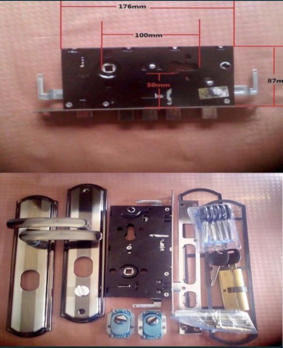 Дръжки Брава и Патрон за китайски метални врати