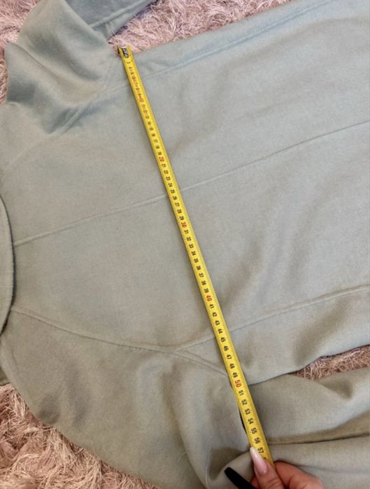 Palton de primăvară de lana turquoise pal double breasted Zara mas XS