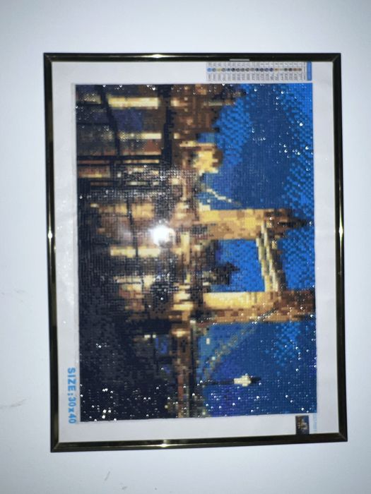 Tablou 3D cu pietricele lucrate manual