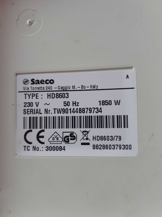 Vaind aparat de cafea Saeco cu capsule cu 28 capsule