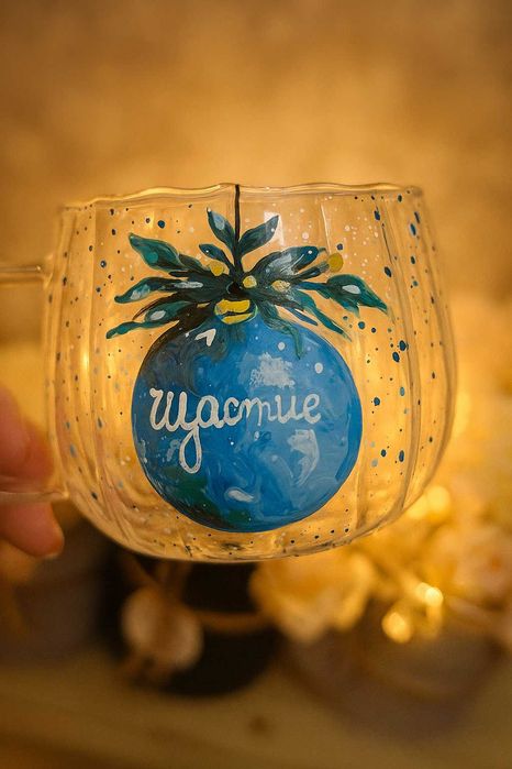 Ръчно рисувани коледни чаши