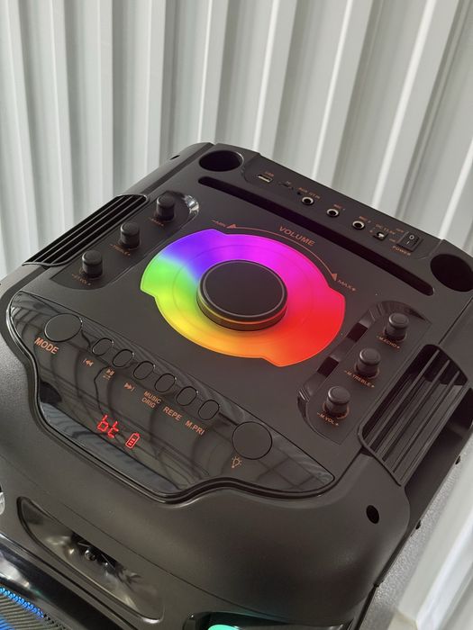 Bluetooth колонка, 2 сабвуфера,караоке,микрофоны,AUX/USB/FM
