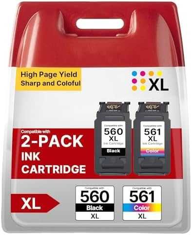 Нови 2 броя 560XL 561XL мастилници за Canon PIXMA TS5350 TS7450 – черна + цветна принтер мастило