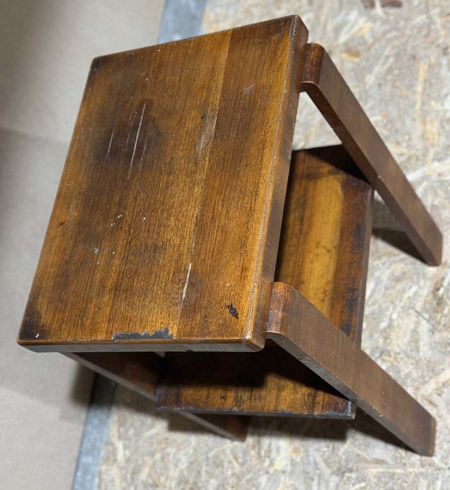 Masuta de cafea Vintage stil Biedermeier; Masa cu blat 50x38; Suport