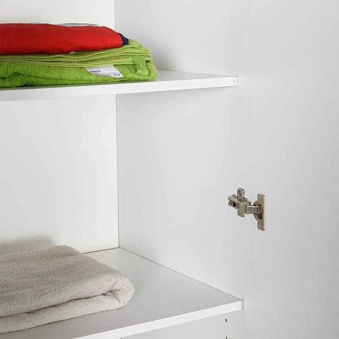 Dulap Haine Adore Base, 6 usi, 2 sertare, Alb, 206x224x52 cm - Alb