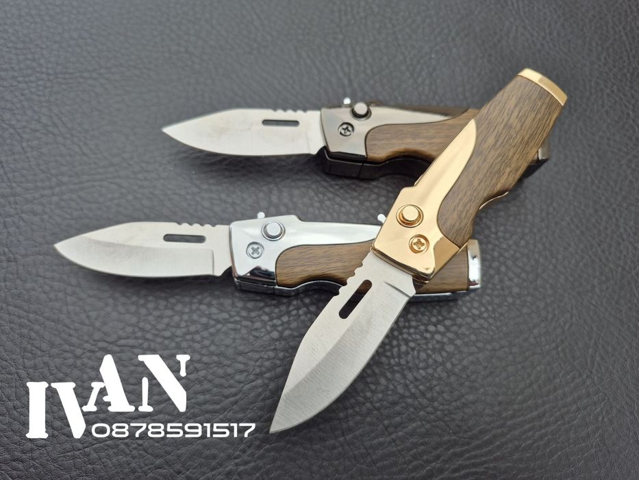 Запалка с вградено автоматично ножче (6 цвята)