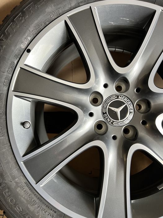 Jante NOI originale Mercedes S classe 18 inch’ + anvelope iarna nefolosite  245/50/18 , Dunlop , 8 mm !