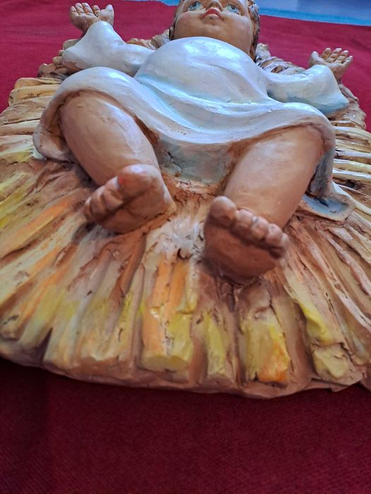 Pruncul Isus bazorelief statueta din teracota 47/37 cm