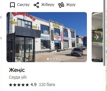 Трц "Женыс"сауда орталыгында бутик арендага берыледы