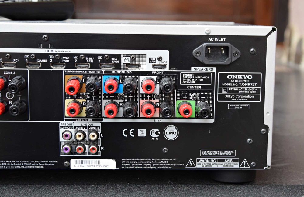 Amplificator 7.2 Onkyo TX-NR 727, Bluetooth, HDMI, USB, AV Receiver