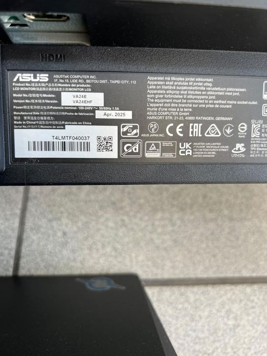 Monitor Asus 24'', VA24EHF -P-
