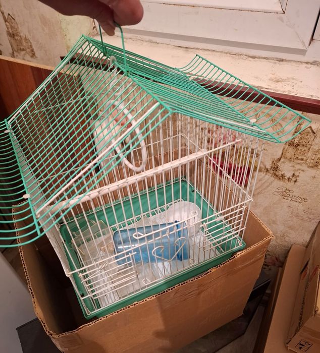 Аквариум и клетка для попугая