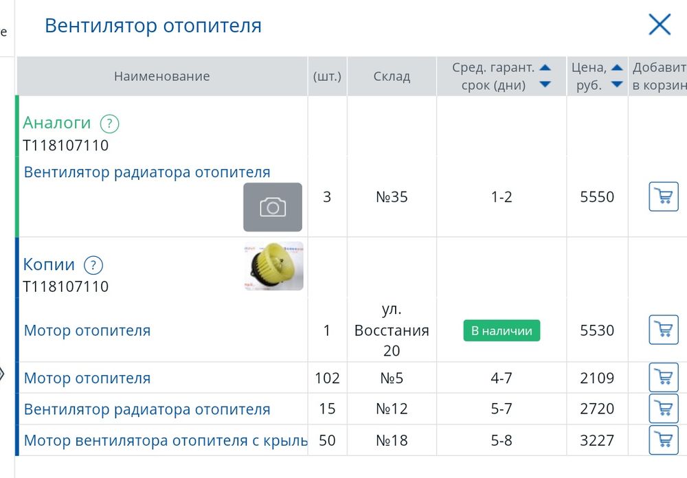 Вентилятор отопителя Chery Tiggo, Vortex Tingo T11
Вентилятор