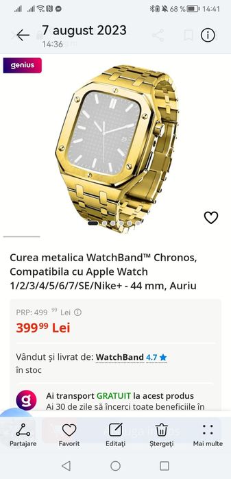 Carcasa+curea Apple Watch 44-45mm