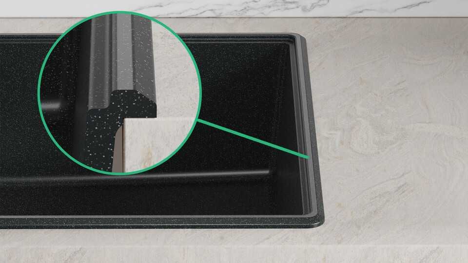 графит кухненска мивка от гранит Копенхаген 780х500 Top 50