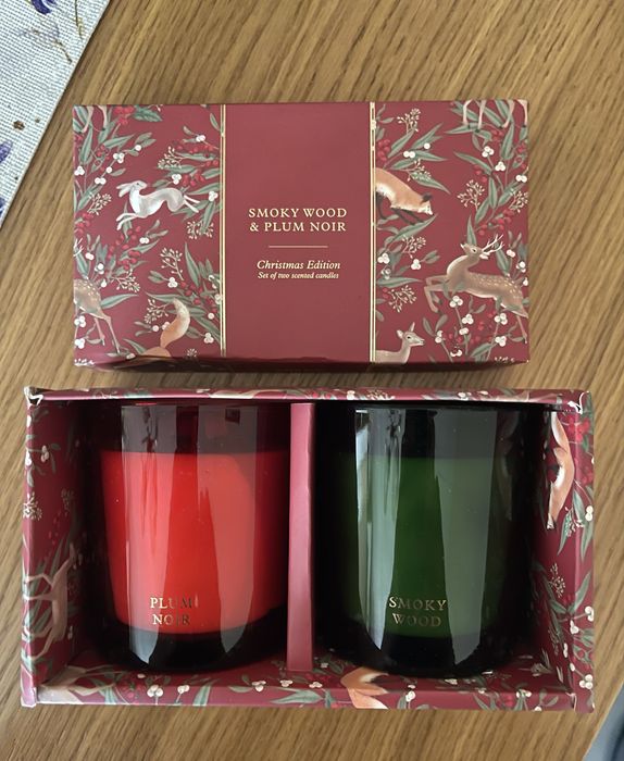 Комплект ароматни свещи „Smoky Wood & Plum Noir“