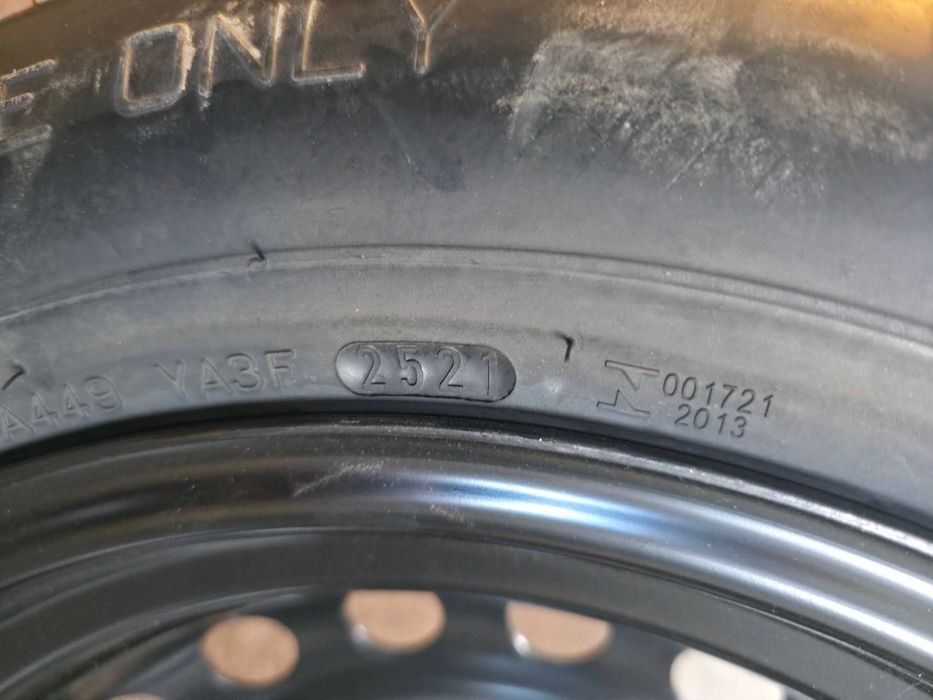 Roata Rezerva MICA SLIM - 145/90/16 - 5x114.3 - OEM Renault Kaleos Arkana Espace Kadjar / Dacia Duster Bigster / Nissan X-Trail NOUA