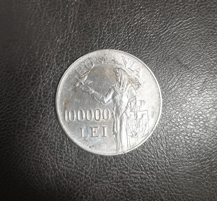 Moneda argint 100 000 lei an 1946