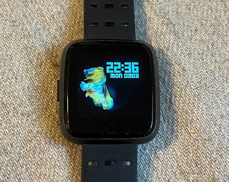 Smartwatch Fitness Negru Monitorizare Ritm Cardiac Somn Sport