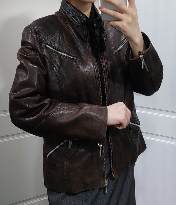 Натуральная кожа куртка, фото реал