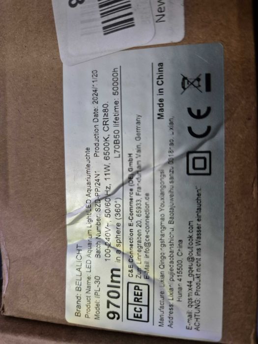 Vand lampa acvariu Bellalicht, 11 W, 28 cm, full spectrum