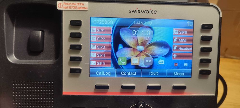 Telefon IP, Telefon Fix VOIP - SWISSVOICE CP2505G Color - 6 Linii SIP