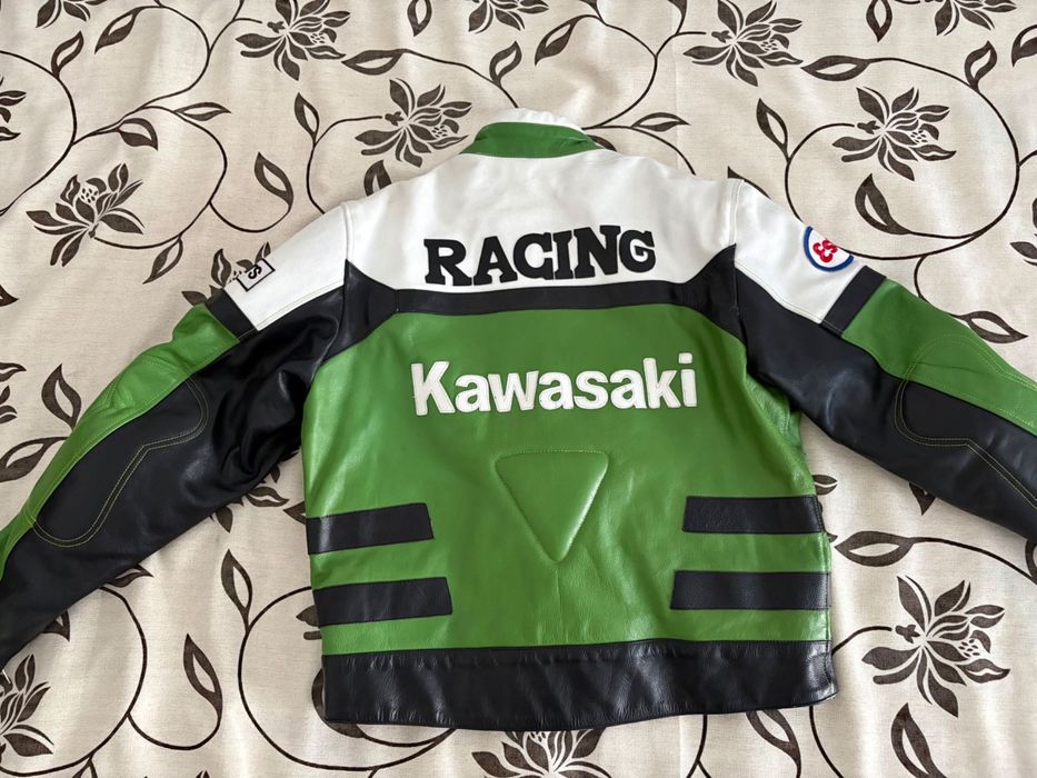 Geacă Kawasaki Racing din piele naturala - XXL