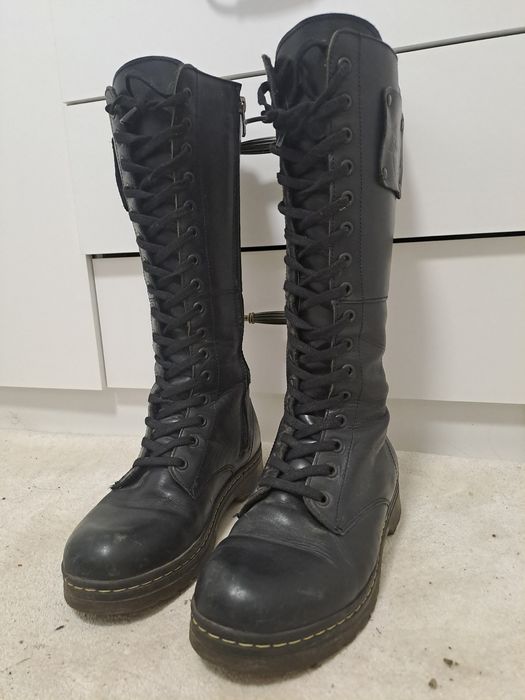 Черни ботуши от естествена кожа размер 36